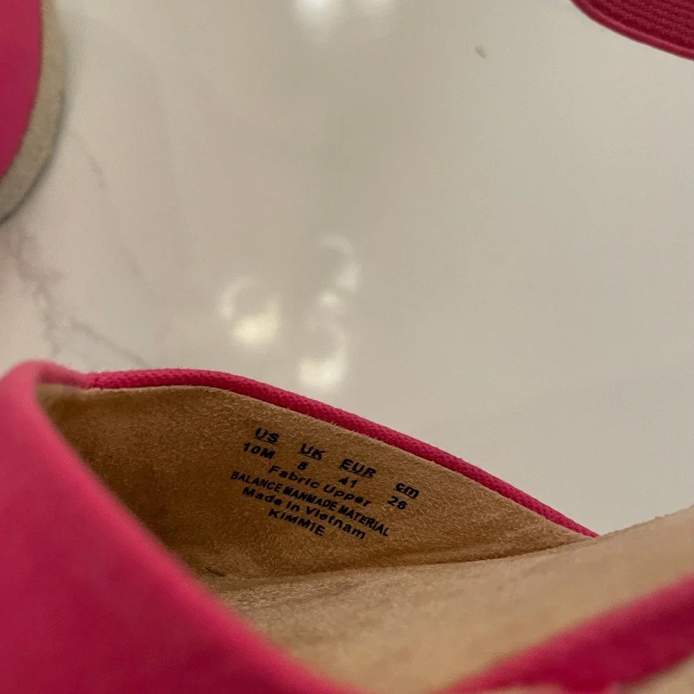 NIB LifeStride Pink Espadrille Wedge Sandals